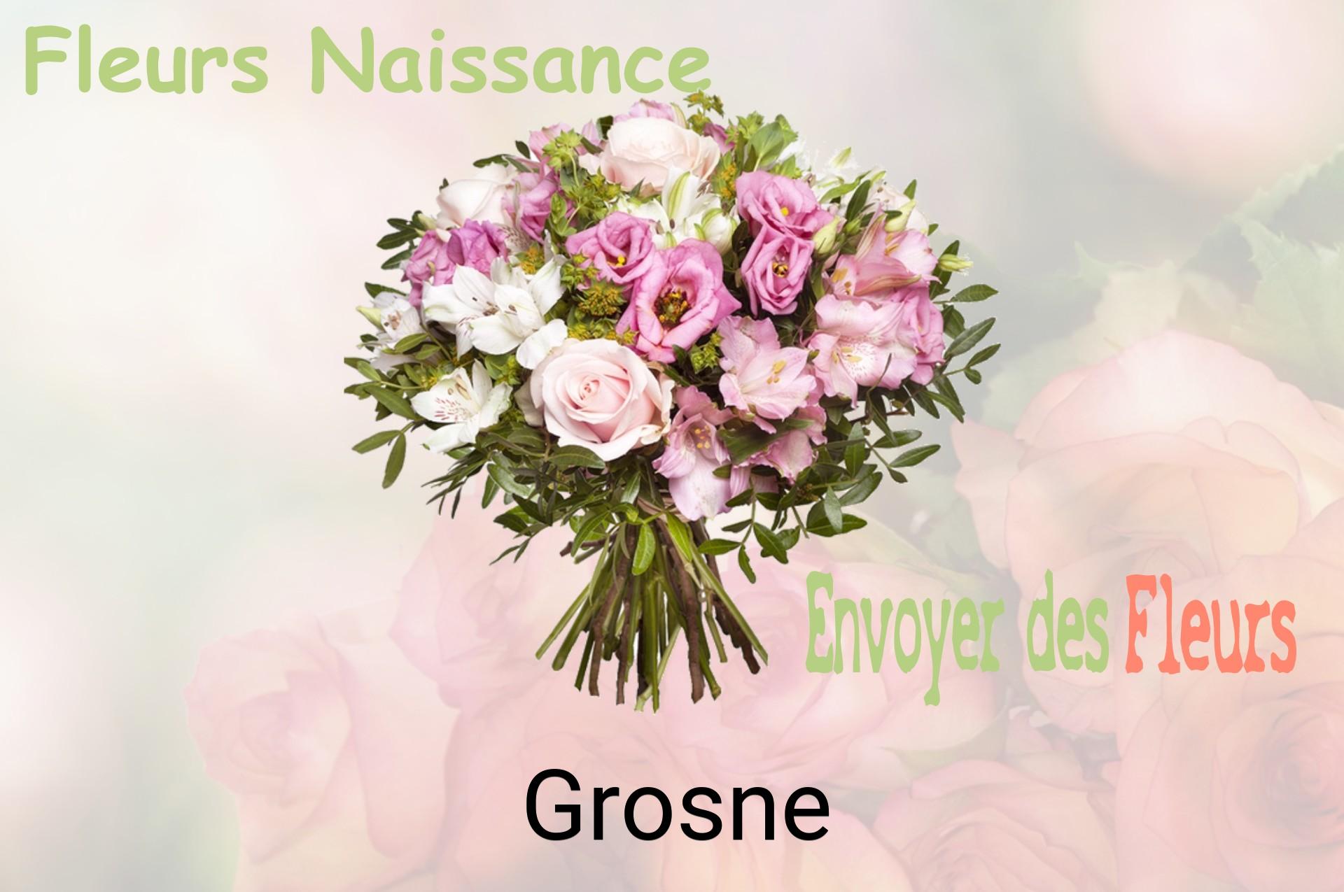 Bouquet de fleurs de naissance livré à Grosne